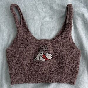 Disney Winnie the Pooh Cozy Brown Crop Top